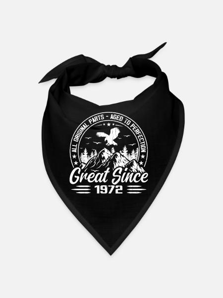 Jahrgang 1972 Jahrgang 1972 Geburtstagsgeschenk - Bandana Dreieckstuch - Schwarz