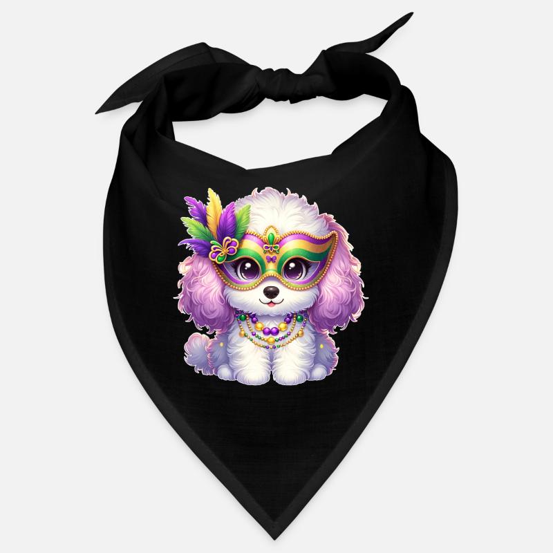 Mardi Gras Pudel Design Bandana