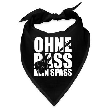 Bass Player Gift OHNE BASS KEIN SPASS Bassist - Bandana - Schwarz - Vorne