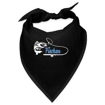 Fischen Angeln Fisch Fischer Angler - Bandana - Schwarz - Vorne