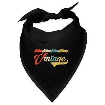Auto Oldtimer Wagen Retro Vintage - Bandana - Schwarz - Vorne