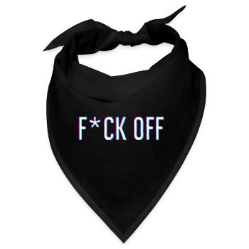 F*ck Off Fuck Off tik tok 3d red blue effect filte - Bandana - Schwarz - Vorne