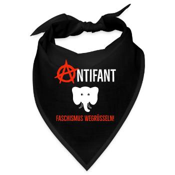 Antifant Faschismus Wegrüsseln! - Bandana - Schwarz - Vorne