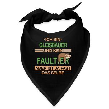 Gleisbauer Gleisbau Eisenbahn Gleise Beruf Spruch - Bandana - Schwarz - Vorne