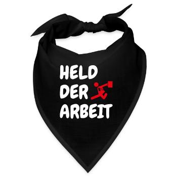 Held der Arbeit Arbeiten Arbeitstier Chef Kollege - Bandana - Schwarz - Vorne