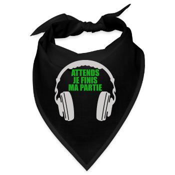 Moment, ich beende mein Gamer Gamer Videospiel - Bandana - Schwarz - Vorne