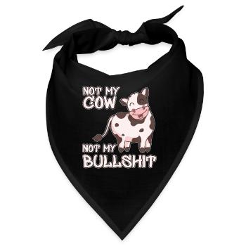 Kuh lustige Tiere Vegan Veganer Veganerin - Bandana - Schwarz - Vorne