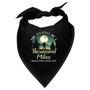Wandern Wanderer Wanderlust Bergsteigen Berge - Bandana - Schwarz - Vorne