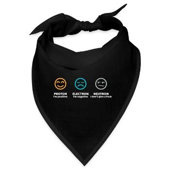 Proton Electron Neutron Wissenschaft Geschenk - Bandana - Schwarz - Vorne