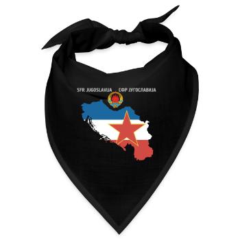 Yugoslavia SFRJ Jugo Kosovo Geschenk Tito - Bandana - Schwarz - Vorne