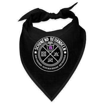 Schonend behandeln Schachtel 75 | Farben änderbar - Bandana - Schwarz - Vorne