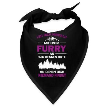 Furry Fable Anime - Bandana - Schwarz - Vorne
