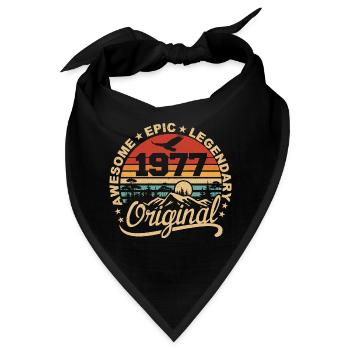Original 1977 Geburtstagsgeschenk 1977 Retro 1977 - Bandana - Schwarz - Vorne