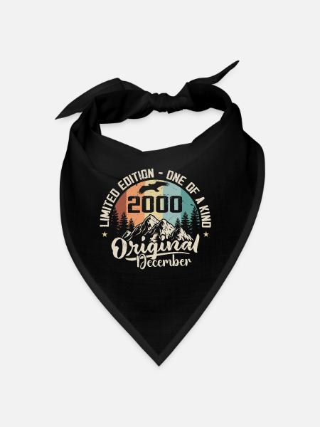 Dezember 2000 Geburtstag - Dezember 2000 Geschenk - Bandana - Schwarz