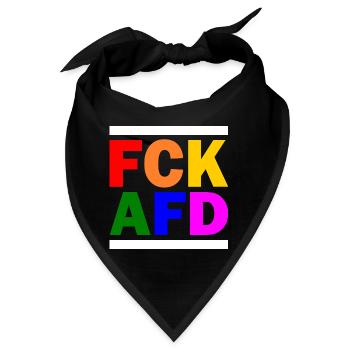 Fck afd - Bandana - Schwarz - Vorne