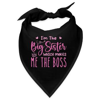 Ich bin die große Schwester - Bandana - Schwarz - Vorne