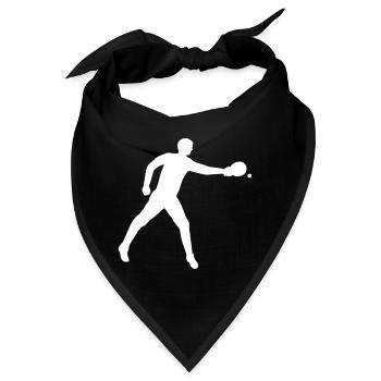 Spieler beim Tischtennis - Bandana - Schwarz - Vorne