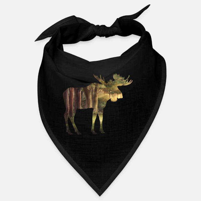 Elch - Bandana - Schwarz