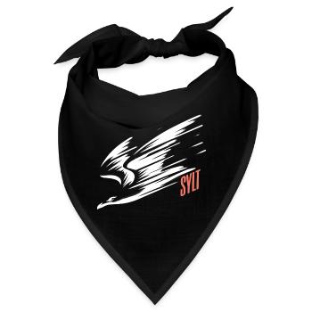 Sylt Sturzflug Tiefflieger Möwe Urlaub T-Shirt - Bandana - Schwarz - Vorne