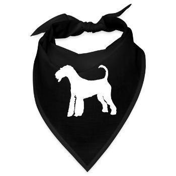 Airedale Terrier Hund - Airedale Terrier - Bandana - Schwarz - Vorne