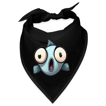 Fisch lustig Geschenk Funshirt Geschenk Idee lusti - Bandana - Schwarz - Vorne