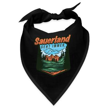 Sauerland geht immer Sauerländer Urlaub NRW - Bandana - Schwarz - Vorne