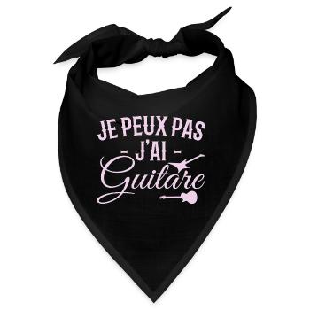Ich kann keine Gitarre haben - Bandana - Schwarz - Vorne