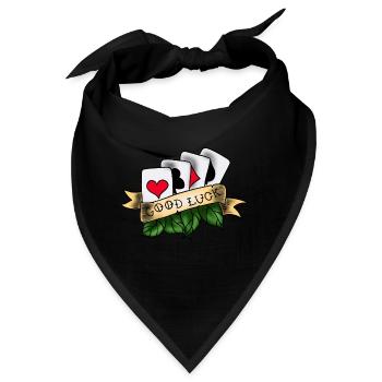 Old School Glückskarten - Bandana - Schwarz - Vorne