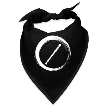 Sporty Hobby Leidenschaft Blockflöte - Bandana - Schwarz - Vorne