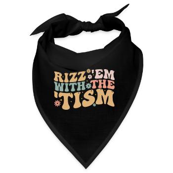 Rizz Em Mit Dem Tism - Bandana - Schwarz - Vorne