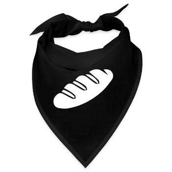 brot icon symbol - Bandana - Schwarz - Vorne