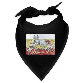 Münster von oben - Bandana - Schwarz - Vorne