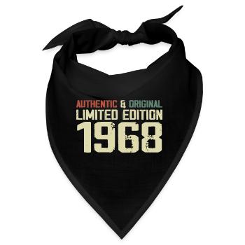 1968 Geburtstagsgeschenk 1968 Jahrgang 1968 Retro - Bandana - Schwarz - Vorne