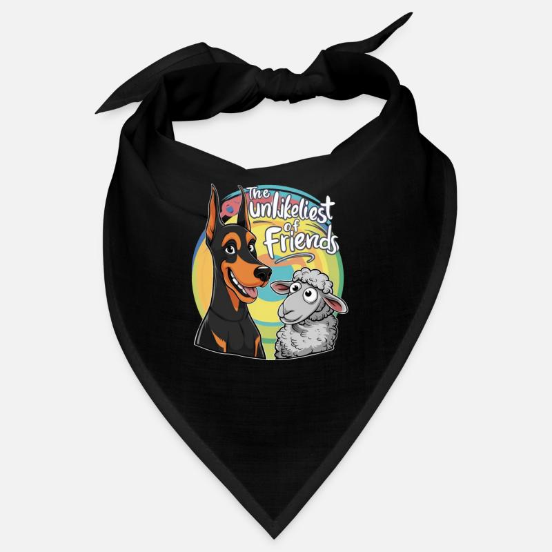 Cool Doberman with Sheep Bandana