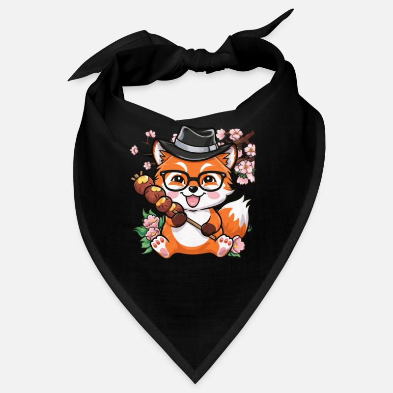 Kawaii Fox with Hanami Dango Bandana