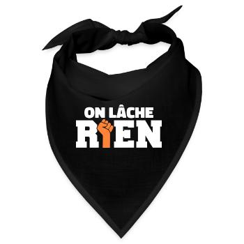 Wir lassen nichts los - Bandana - Schwarz - Vorne