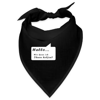 Wie kann ich helfen? - Bandana - Schwarz - Vorne