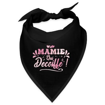 Beste Oma, die sich die Haare bläst, Oma Geschenkidee - Bandana - Schwarz - Vorne