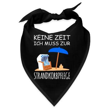Strandkorb Urlaub - Bandana - Schwarz - Vorne