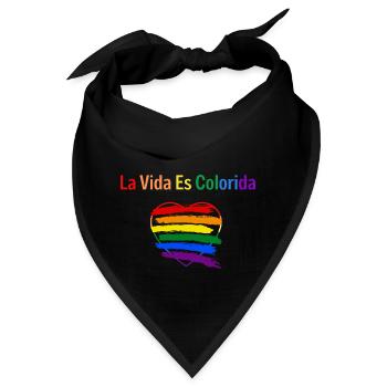 La Vida es colorida - Bandana - Schwarz - Vorne