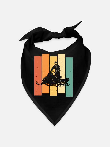 Retro Snowmobile Vintage Snowmobile - Bandana - black - Front