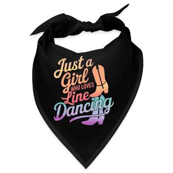 Line Dancing Tanzen Tänzer - Bandana - Schwarz - Vorne