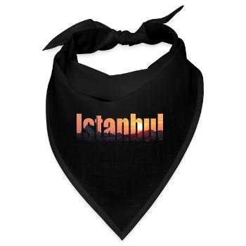 Istanbul ist eine Stadt auf zwei Kontinenten - Bandana - Schwarz - Vorne