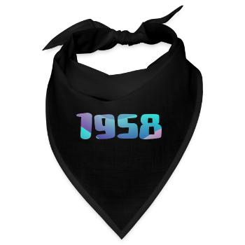 1958 Geburtstagsgeschenk Vintage 1958 Retro 1958 - Bandana - Schwarz - Vorne