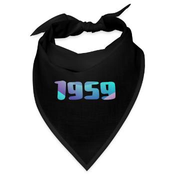 1959 Geburtstagsgeschenk Vintage 1959 Retro 1959 - Bandana - Schwarz - Vorne
