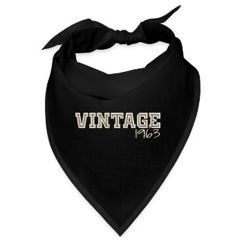Jahrgang 1963 Original 1963 Retro 1963 Geschenk 1963 - Bandana - Schwarz - Vorne