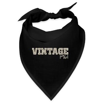 Jahrgang 1961 Original 1961 Retro 1961 Geschenk 1961 - Bandana - Schwarz - Vorne