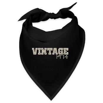Jahrgang 1974 Original 1974 Retro 1974 Geschenk 1974 - Bandana - Schwarz - Vorne