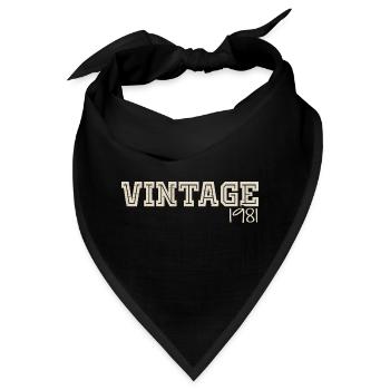 Jahrgang 1981 Original 1981 Retro 1981 Geschenk 1981 - Bandana - Schwarz - Vorne