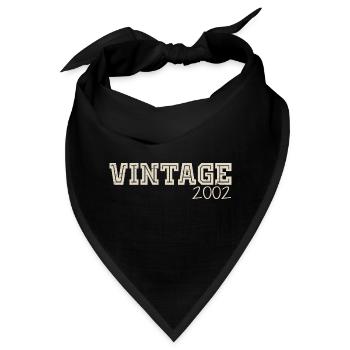 Jahrgang 2002 Original 2002 Retro 2002 Geschenk 2002 - Bandana - Schwarz - Vorne